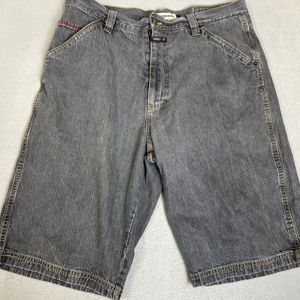 WILLIE ESCO Denim Jean Shorts Jorts Mens 38 Hip Hop Baggy Wide Skate 90s Y2k‎